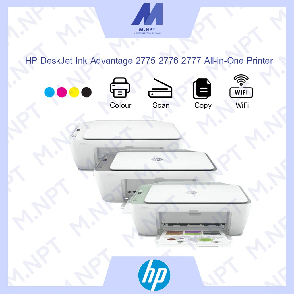 HP 2775 2776 2777 wifi HP DeskJet Ink Advantage 2777 มีwifi  หมึกแท้ ออกบิลกำกับภาษีได้ ส่งเร็ว ส่งด