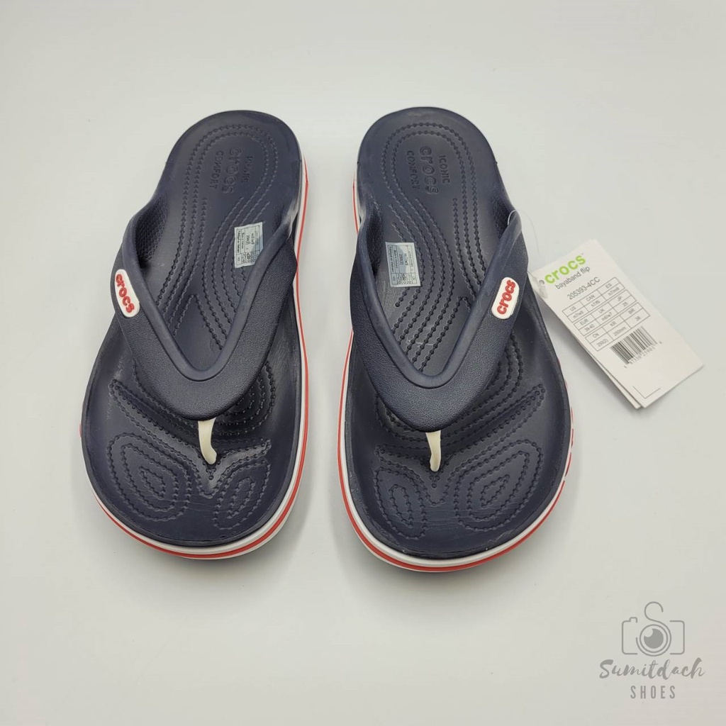 รองเท้าแตะแฟชั่น ทรงหนีบ สไตล์ Crocs Bayaband Flip (Unisex)