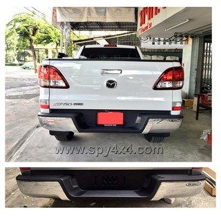 กันชนหลัง Mazda BT-50 PRO , Ford 2012+ ทรงห้าง ชุป / ดำ ตรงรุ่น(ส่งฟรี)