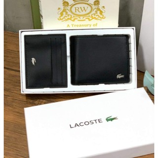 กระเป๋าสตางค์ Lacoste Leather Short Wallet Card Holder