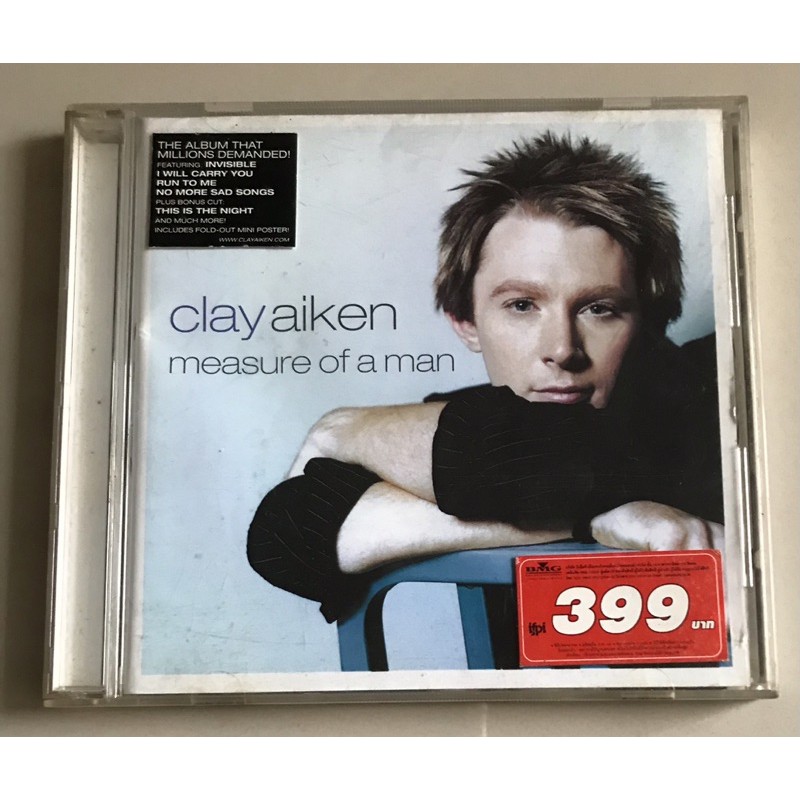 ซีดีเพลง ของแท้ ลิขสิทธิ์ มือ 2 สภาพดี...ราคา 199 บาท “Clay Aiken” อัลบั้ม “Measure of a Man”