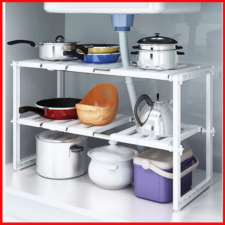 [Space SAVING] เครื่องครัวสําหรับหม้อและเครื่องครัว ADJUSTABLE LENGTH AS YOU WANT - shop datang168