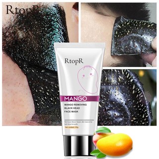 🍒 มาส์กสิวเสี้ยน สิวหัวดำ มาส์ก ลอกสิวเสี้ยน RtopR mango removing black head face mask 50 g.1 หลอด 🍒