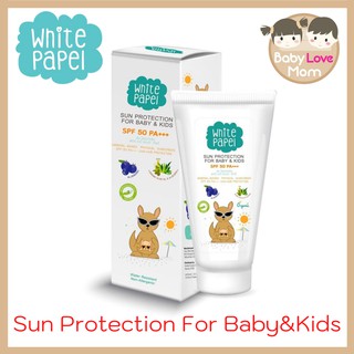 White Papel Sun Protection for Baby &amp; Kids SPF 50 PA+++ (50 ml)