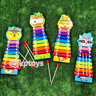 ระนาดไม้ 8 เสียง 8 Keys Wooden Xylophone ลายสัตว์ ยาว 32 ซม