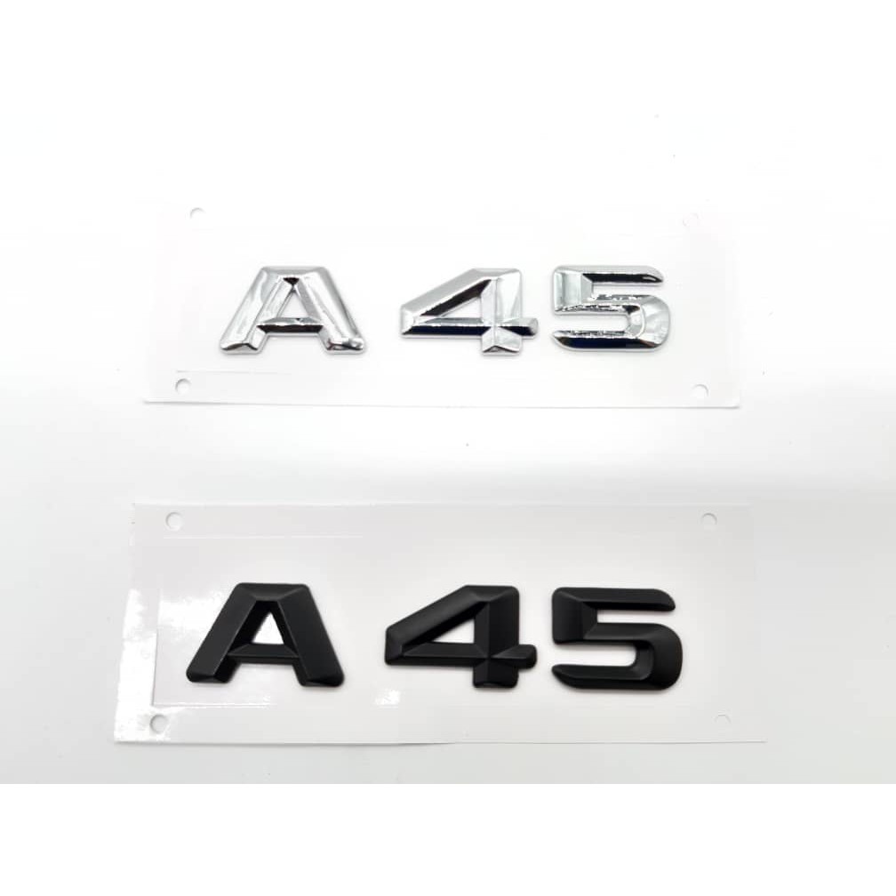 Mercedes Benz A45 AMG W176 โลโก้สัญลักษณ์ Chrome/Matte Black