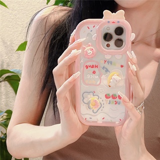 เคสโทรศัพท์มือถือ TPU แบบนิ่ม ลายการ์ตูนน่ารัก สําหรับ iphone 13 Pro Max 12 Pro Max