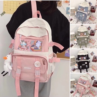 [2-28ก.พ.ใส่โค้ดSPC212BAGลด10.-] พร้อมส่ง!!! กระเป๋าเป้ ใหม่ กระเป๋านักเรียนนักเรียนหญิงเวอร์ชั่นเกาหลี สไตล์ญี่ปุ่น