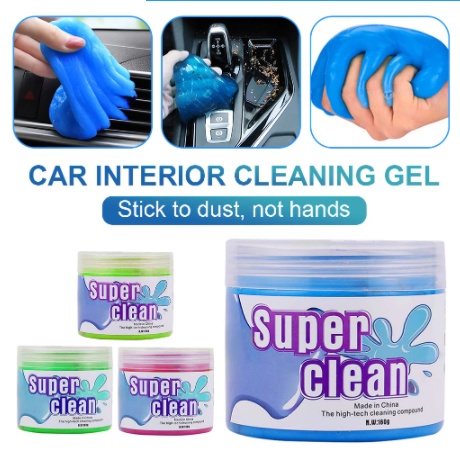 เจลทำความสะอาด Super Clean เจลกำจัดฝุ่น เจลดูดฝุ่นเอนกประสงค์ รับประกันไม่เหลว สไลม์ดูดฝุ่น super clean