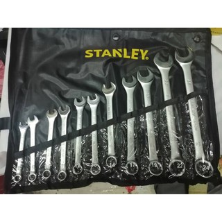 STANLEY ชุดประแจแหวนข้างปากตาย11 ชิ้น STANLEY STMT80942-8 รุ่น CWB ในซองผ้าสีดำ (8,9,10,11,12,13,14,17,19,22,24) !!!แท้!