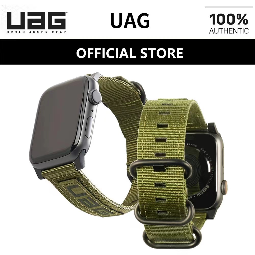 Uag Urban Armor Gear Nato สายนาฬิกาข้อมือไนล่อน สําหรับ Apple Watch 7 6 5 4 3 2 1 38 40 41 มม. 42 44 45 มม.