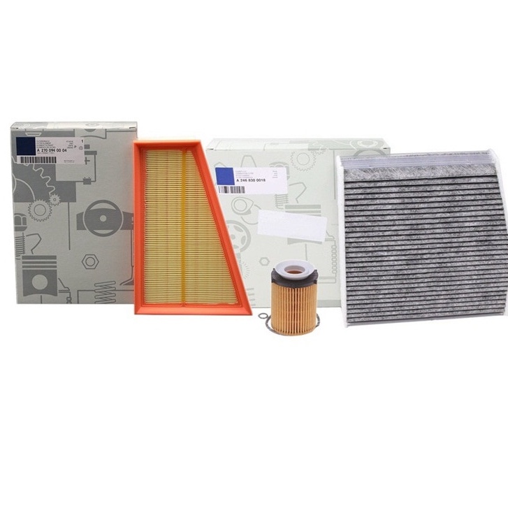 เครื่องกรองอากาศ + ไส้กรองน้ํามัน 3 ชิ้นสําหรับ A2700940004  A2468300018 A2701800009 air filter cabi