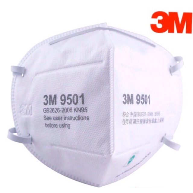 Mask N95 หน้ากากป้องกันฝุ่นละอองขนาดเล็ก pm 2.5 3m รุ่น 9501 ของแท้ ป้องกันสารเคมี พร้อมส่ง