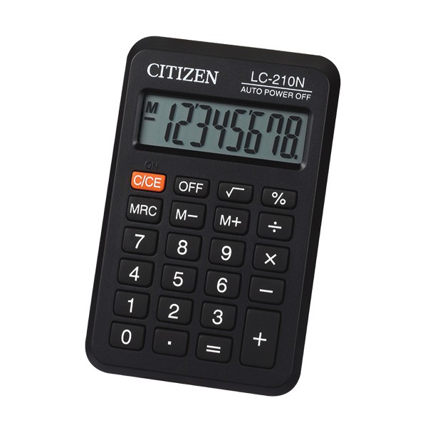 CITIZEN เครื่องคิดเลข 8 หลัก รุ่น LC-210N : Practical pocket calculator with 8-digit LCD display