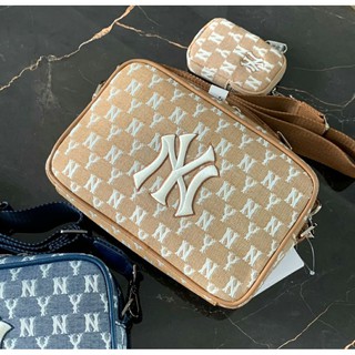 (พร้อมส่ง)*New*MLB JACQUARD MONOGRAM CROSS BAG NEW YORK YANKEES