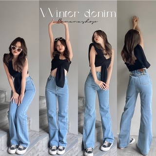 WINTER DENIM(กางเกงทรงกระบอกปลายขาม้านิด)