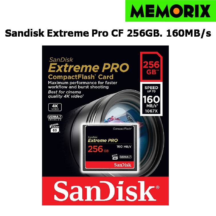 SanDisk Extreme Pro Compact Flash Card 256GB อ่าน 160MB/s เขียน 150MB/s