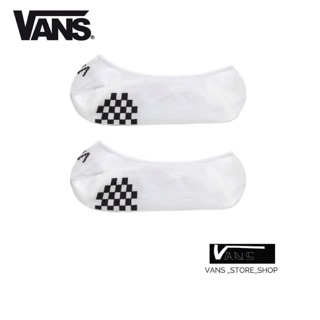 ถุงเท้าVANS GIRLY NO SHOW WHITE BLACK (2 PK) สินค้ามีประกันแท้