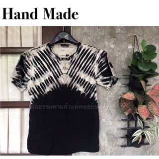 เสื้อมัดย้อม ลายครึ่งตัว สีไม่ตก! มี L-5XL  งาน HAND MADE  ทำเองทุกตัว ผ้าCOTTON 100%