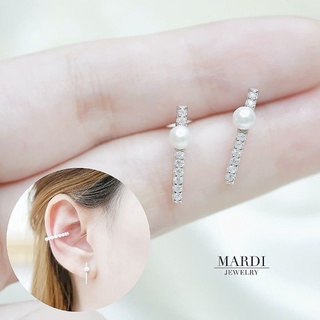 Mardi Jewelry ต่างหูมุก Ivory Pearl Earrings