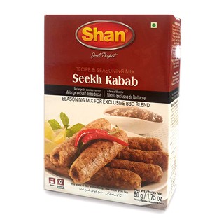 🔥ยอดนิยม!! ชาน ชีกห์ เคบับ บาร์บีคิว ผงซอสสำหรับหมักเนื้อ 50 กรัม Shan Seekh Kabab Seasoning Mix for BBQ Blend 50g