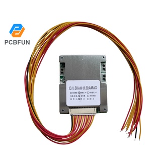 Pcbfun บอร์ดชาร์จแบตเตอรี่ลิเธียมไอออน 13S 48V 50A 18650 BMS PCB