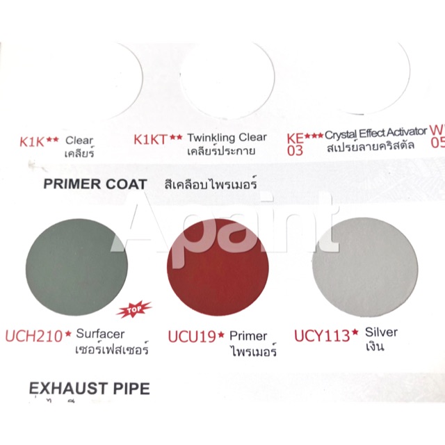 สีรองพื้นเงิน UCY113 / สีรองพื้นกลบรอย สีเทา UCH210 สีสเปรย์ซามูไร - Primer Surface samurai Spray