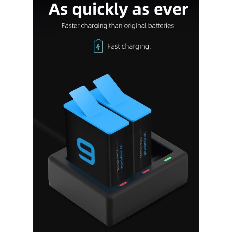 พร้อมส่งจากไทย TELESIN battery Gopro Hero 9 Charger แท่นชาร์จ แบต Gopro