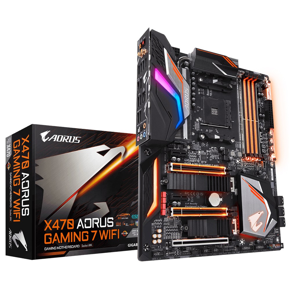 MAINBOARD (เมนบอร์ด) AM4 GIGABYTE X470 AORUS GAMING 7 WIFI รับประกัน 3 - Y