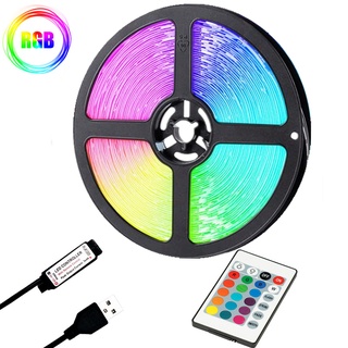 สายไฟ LED RGB 5V 5050 IR ไดโอดยืดหยุ่น USB 1 ม.-5 ม. สําหรับตกแต่งห้องนั่งเล่น ปาร์ตี้ ของขวัญวันหยุด