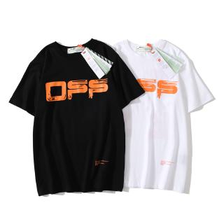 ราคาต่ำสุดOFF WHITE ผู้ชายและผู้หญิงแฟชั่นลำลองเสื้อยืดแขนสั้นS-3XL