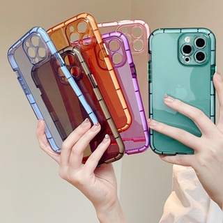 เปลือกเรืองแสง สำหรับ เคสไอโฟน14 PRO 14 PRO MAX 13 PRO MAX 13 11 PRO MAX 12 14 PLUS XS MAX 11 ฝาครอบซิลิโคนอ่อน iPhone 14 13 PRO 12 PRO MAX โปร่งแสง ตำแหน่งรูที่แม่นยำ เคสไอโฟน12 PRO 7พลัส XS 11 PRO X XR เคสกันกระแทก