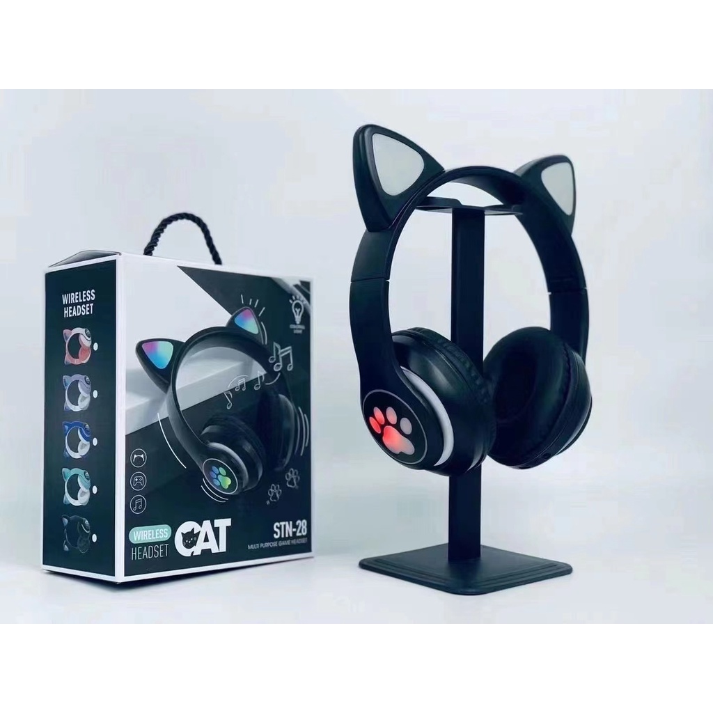 หูฟังบลูทูธ สเตอริโอ  (Cat Ear) หูฟังไฟ LED Bluetooth5.0 รุ่น รูปที่ 7
