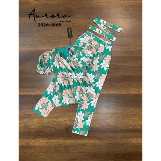 Setเสื้อลวดลายสีสันสดใส+มาพร้อมกางเกงขายาว ที่แมชกันได้อย่างลงตัว