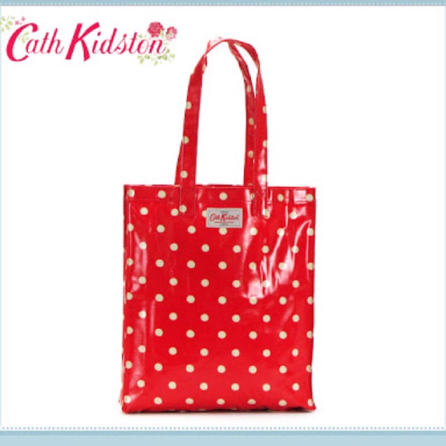 Cath Kidston tote bag Cath Kidston book bag BOOK BAG shoulder bag handbag POPPY RED SPOT