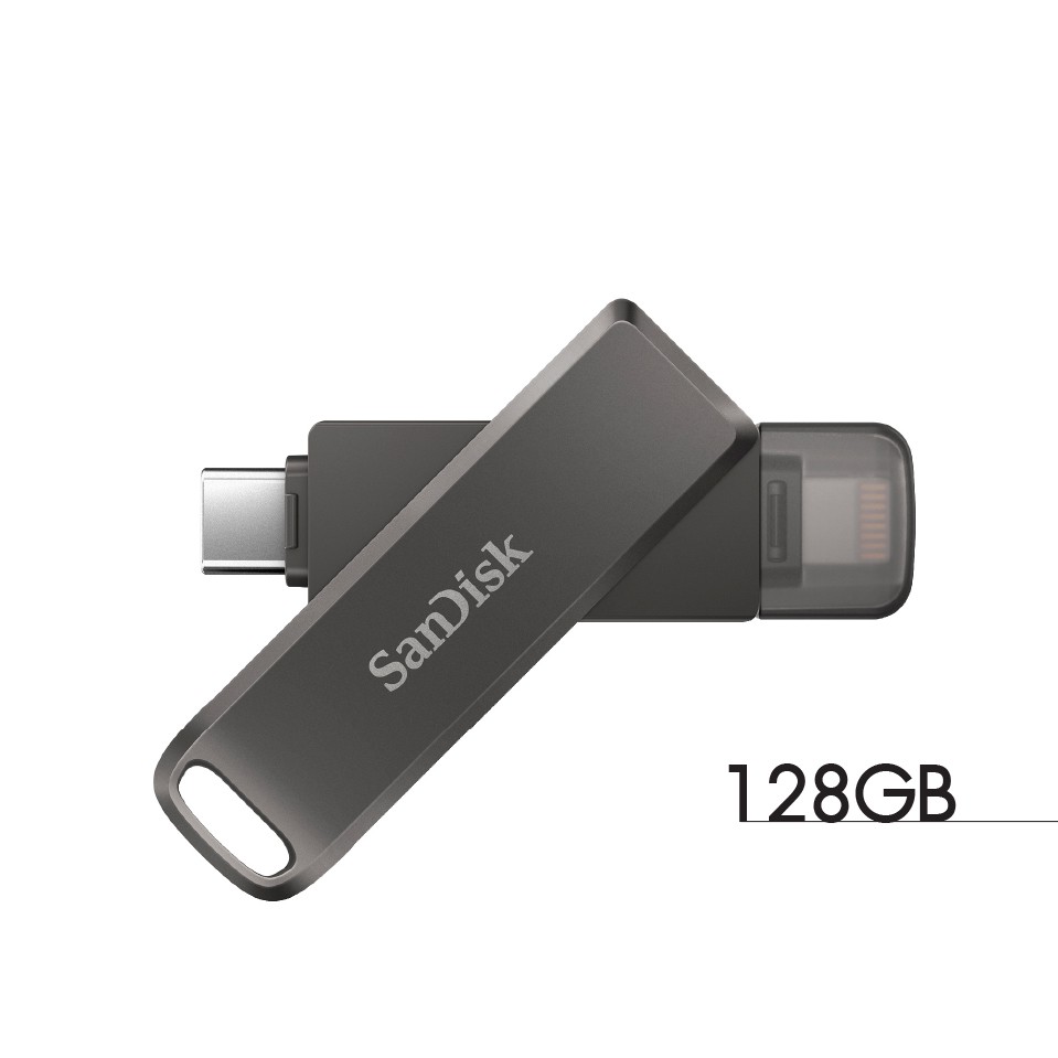 SanDisk iXpand Flash Drive Luxe 128G (SDIX70N-128G-GN6NE) แฟลชไดรฟ์ทูอินวันสำหรับ iPhone และ USB Typ