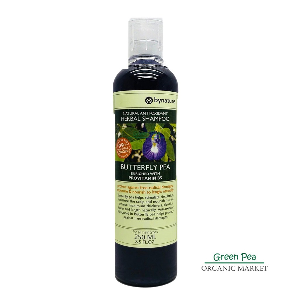 bynature  แชมพูอัญชัญ 250 ml. Butterfly Pea Shampoo, by nature