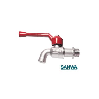 ก๊อกบอล ก้านแดง ยี่ห้อ SANWA CK 15-20 ขนา 1/2 - 3/4"