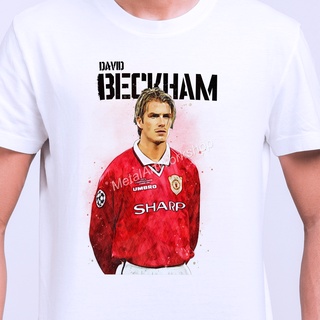 เสื้อยืดสุดเท่เสื้อยืด สกรีนลาย David Beckham Manchester United เดวิด เบ็คแฮม ตำนาน นักฟุตบอล แมนยู แมนเชสเตอร์ยูไนเต็ดS