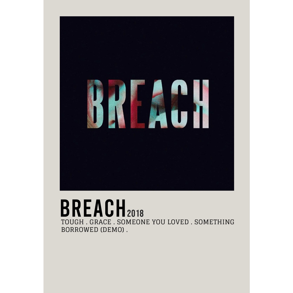 ฝาครอบโปสเตอร์ Breach โดย Lewis Capaldi สําหรับห้อง/บาร์เบอร์ยิม