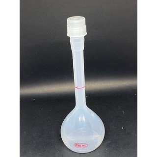 Plastic PP Volumetric Flask 25ML 50ML100ML 250ML 500ML 1000ML  ขวดวัดปริมาตรพลาสติก ยี่ห้อ GLASSCO ประเทศอังกฤษ