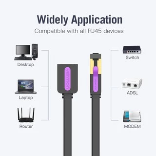 Vention Cat7 Ethernet Cable RJ45 Connector Male to Female Extension Network Lan Wire 10Gbps 600Mhz ICB