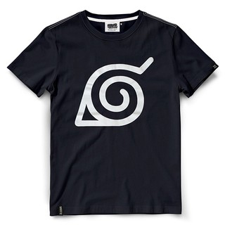 เสื้อยืดอินเทรนด์ผู้ชายอินเทรนด์ผู้หญิงเสื้อยืดนารูโตะ Naruto NT-008-BK Village Hippen SymbolS-3XL