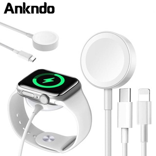 Ankndo PD ที่ชาร์จแม่เหล็กไร้สาย ชาร์จเร็ว สําหรับ i(Watch) 7 SE 6 5 4 3 2 Series 45 มม. 44 มม. 42 มม. 41 มม. 40 มม. USB Type-C Cable