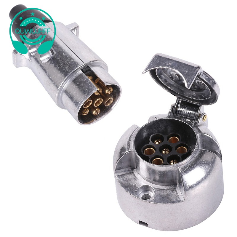 อุปกรณ์เสริมรถพ่วงปลั๊กพ่วง 7 Pin 12 V Rv Sockets Towing 7pin