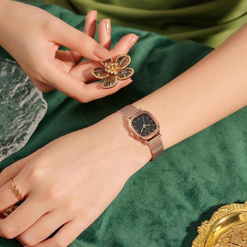 Julius นาฬิกาข้อมือ ทรงวงรี ขนาดเล็ก กันน้ํา สไตล์เกาหลี สําหรับผู้หญิง JA-1360