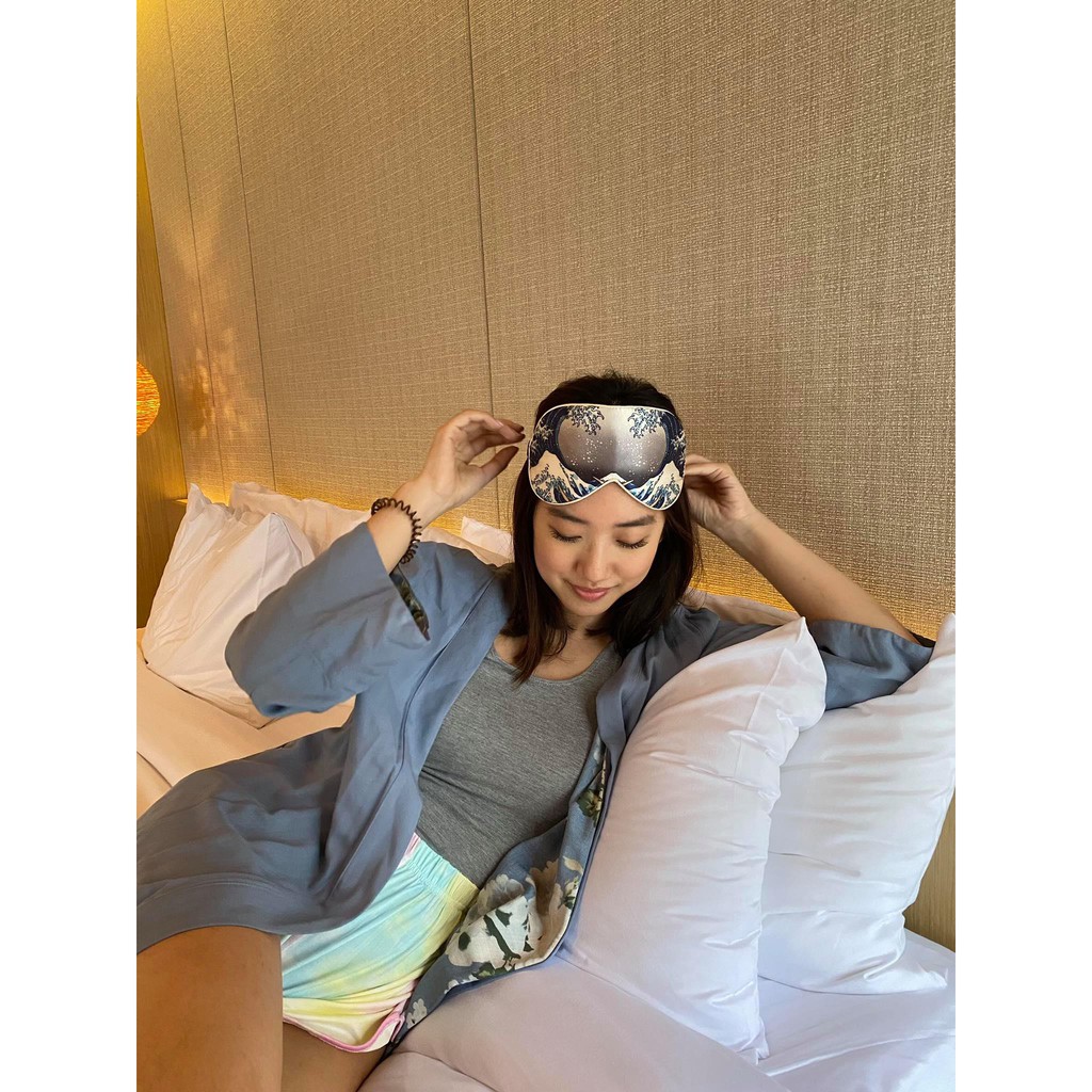 Alaska Bear ผ้าปิดตา sleepmask/blindfold 100% Mulberry Silk 19 Momme, super soft & smooth