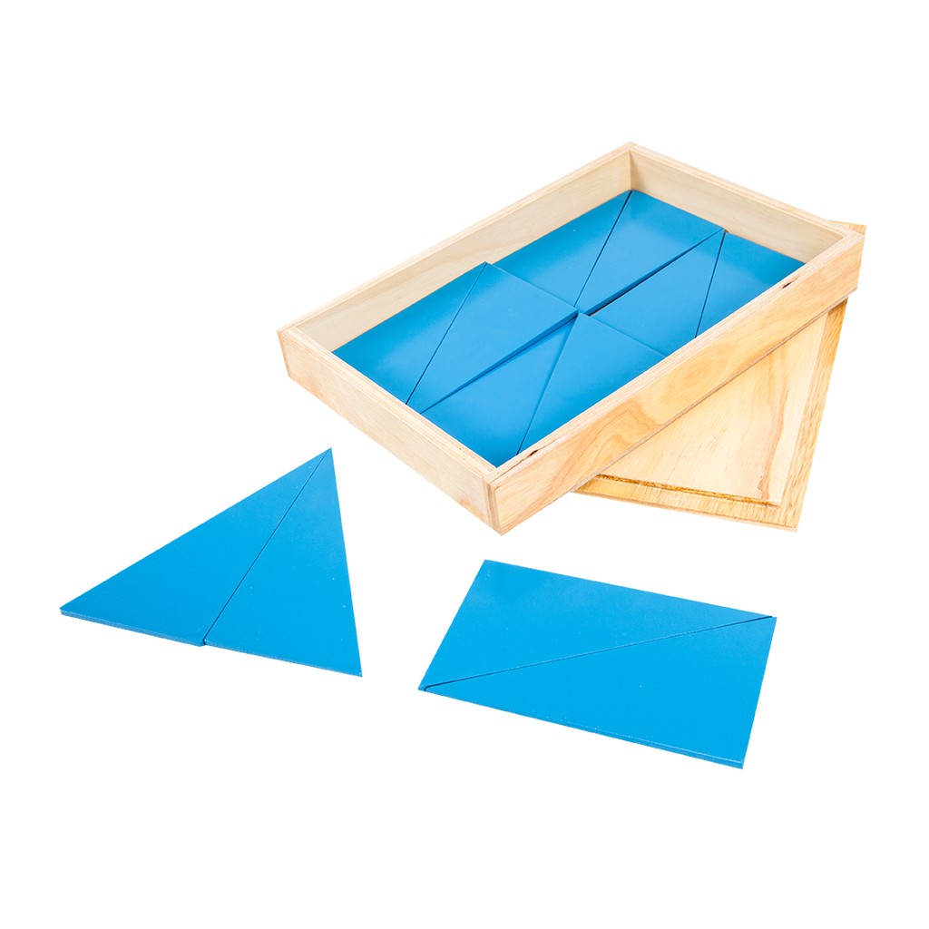 0329 กล่องสามเหลี่ยมสีฟ้า, ของเล่นไม้, ของเล่นเสริมพัฒนาการ, ของเล่นเด็กอนุบาล, สื่อการสอนเด็กอนุบาล