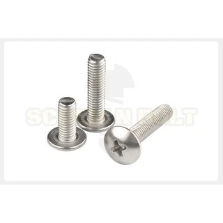 น็อต สกรู หัวร่ม หัวกระทะ แฉกT+ สแตนเลส304 เกลียวมิล หยาบ M6/Truss Head Phillip Machine Screw SUS304