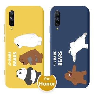 Three Bear Silicone Casing Huawei Y7 Pro 2019 Y6S Y6 Y5 Lite 2018 Y9S Nova 2 Lite Honor 9 10 20 Lite 8A V30 Pro 30S X10 7C V20 8X Play เคสโทรศัพท์มือถือลายการ์ตูนหมีสําหรับ